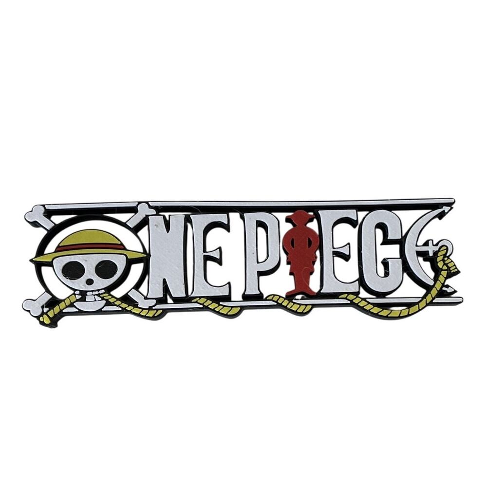 One Piece Anime 3D Printed Wall Sign Straw Hat Skull Logo Decor New